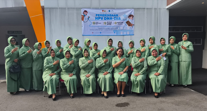 Pelaksanaan Pemeriksaan HPV / DNA Persit Jajaran Korem 074 dalam rangka hari Ibu ke-97