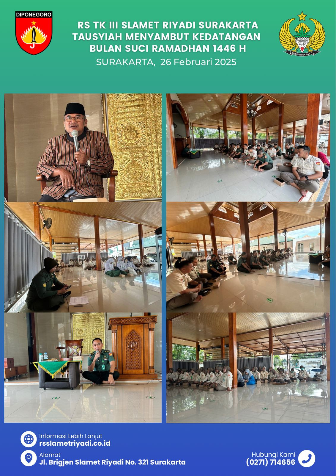 Rs Tk.III Slamet Riyadi Mengadakan Tausyiah Menyambut Kedatangan Bulan Suci Ramadhan 1446 H