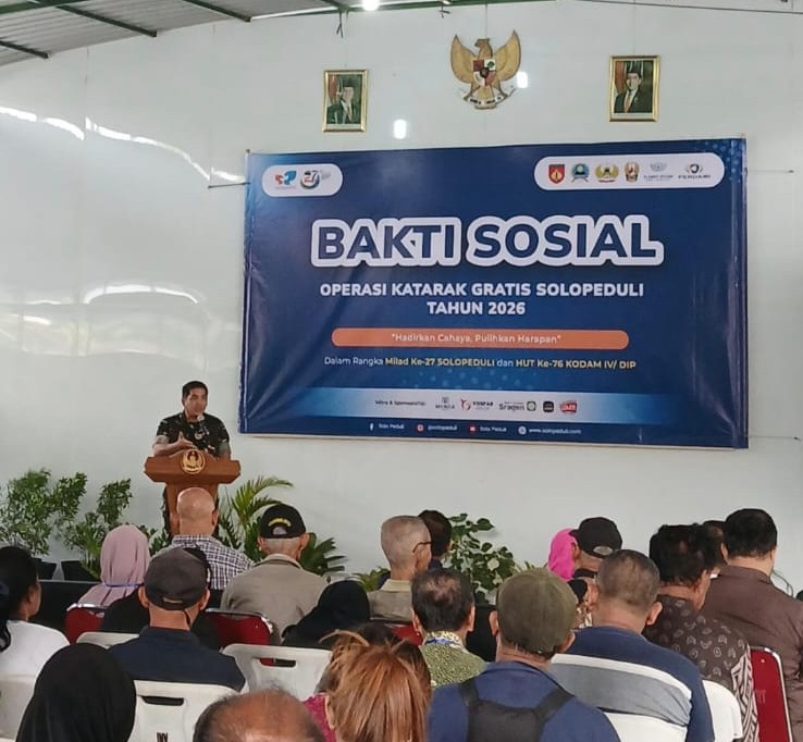 Kegiatan Baksos Operasi Katarak dalam Rangka Memperingati HUT ke 76 Rumkit TK III 04.06.04 Slamet Riyadi Surakarta, bersama KOREM 074/WT dan Solo Peduli
